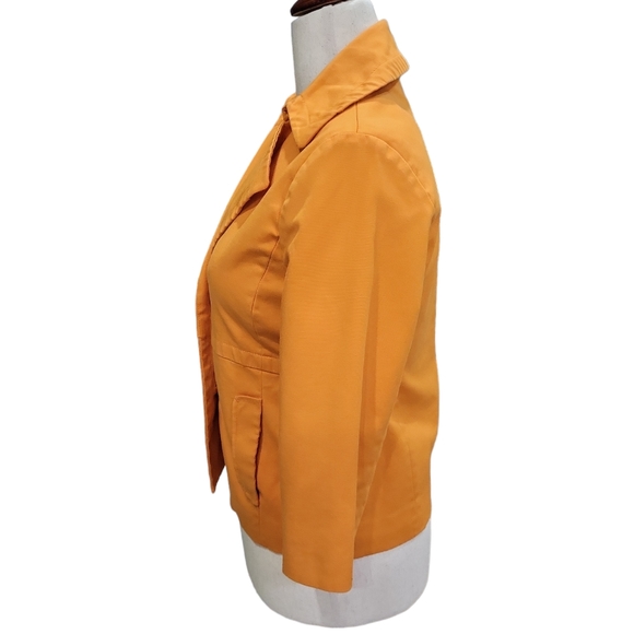 EUC Rafaella Petite women's orange cotton blended blazer jacket coat, M - Picture 4 of 11